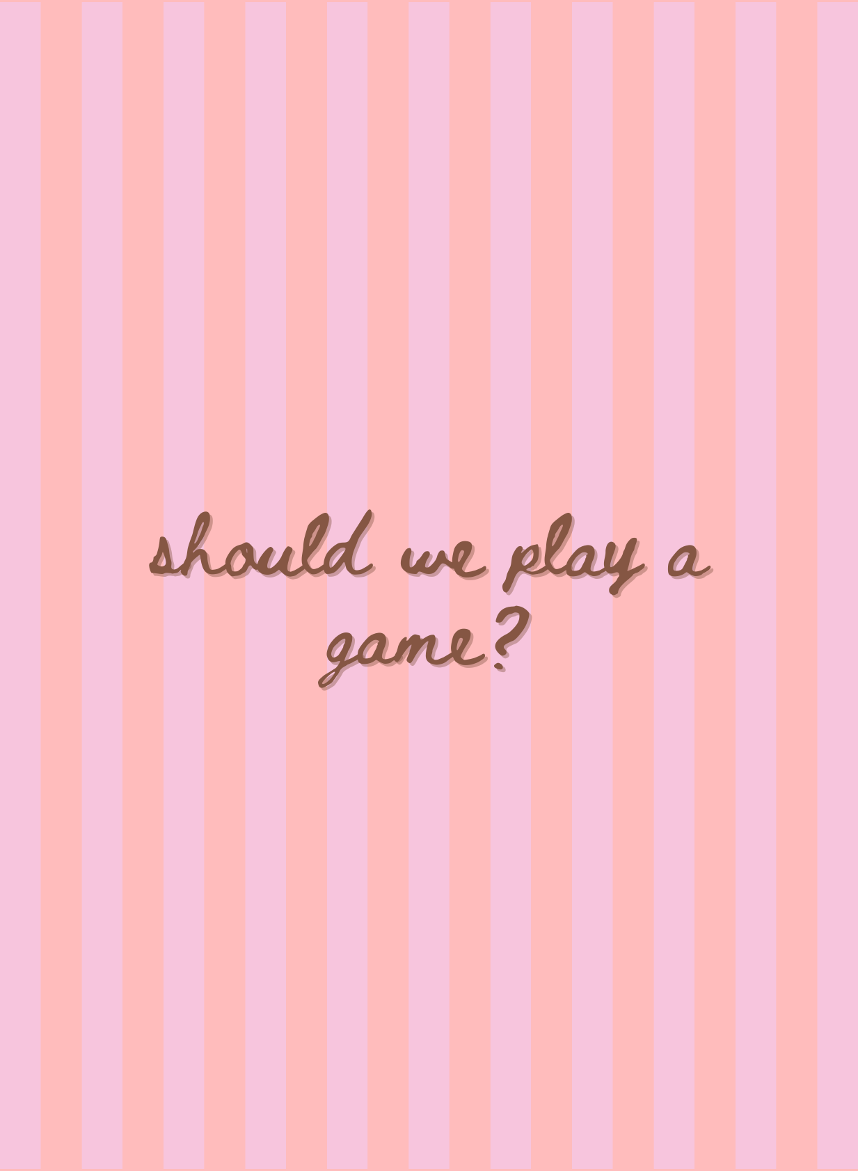 Should we play a game - origin deck